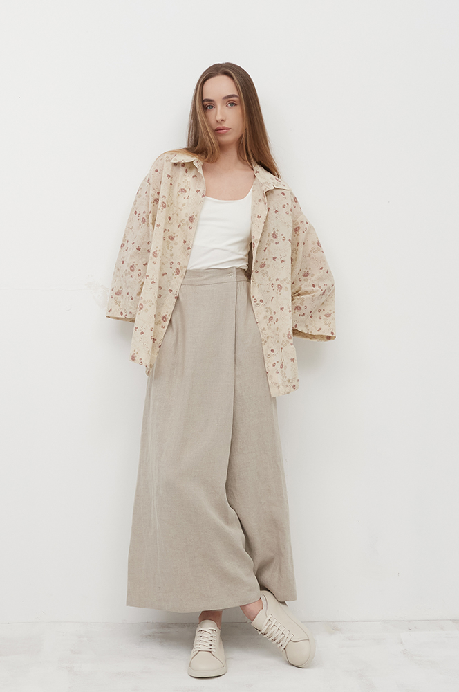 Штани хакама льон екрю (БР 93/1)